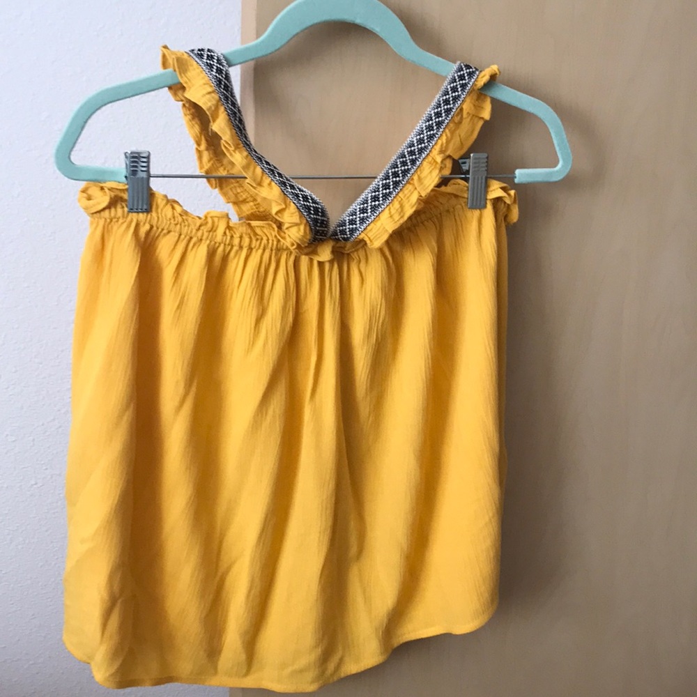 1.state mustard yellow top